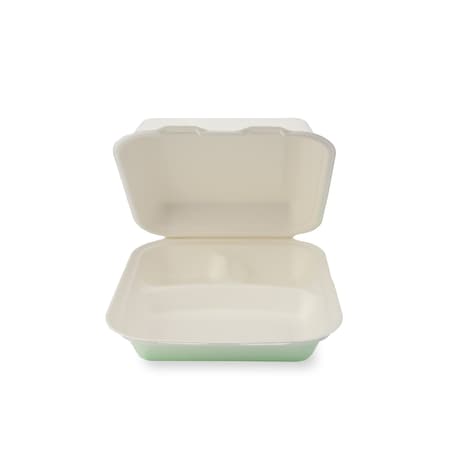 Stalk Market Med. Hinged Container, 3-Compartment 8 x 8 in., 200PK BCS093